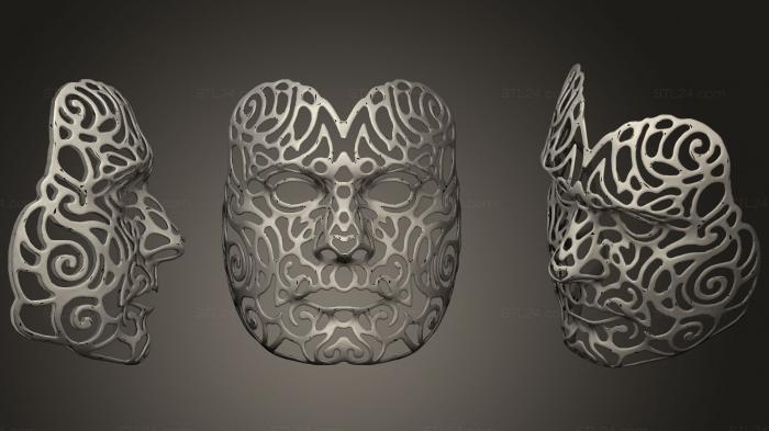 Mask (Self Portrait Mask, MS_0277) 3D models for cnc